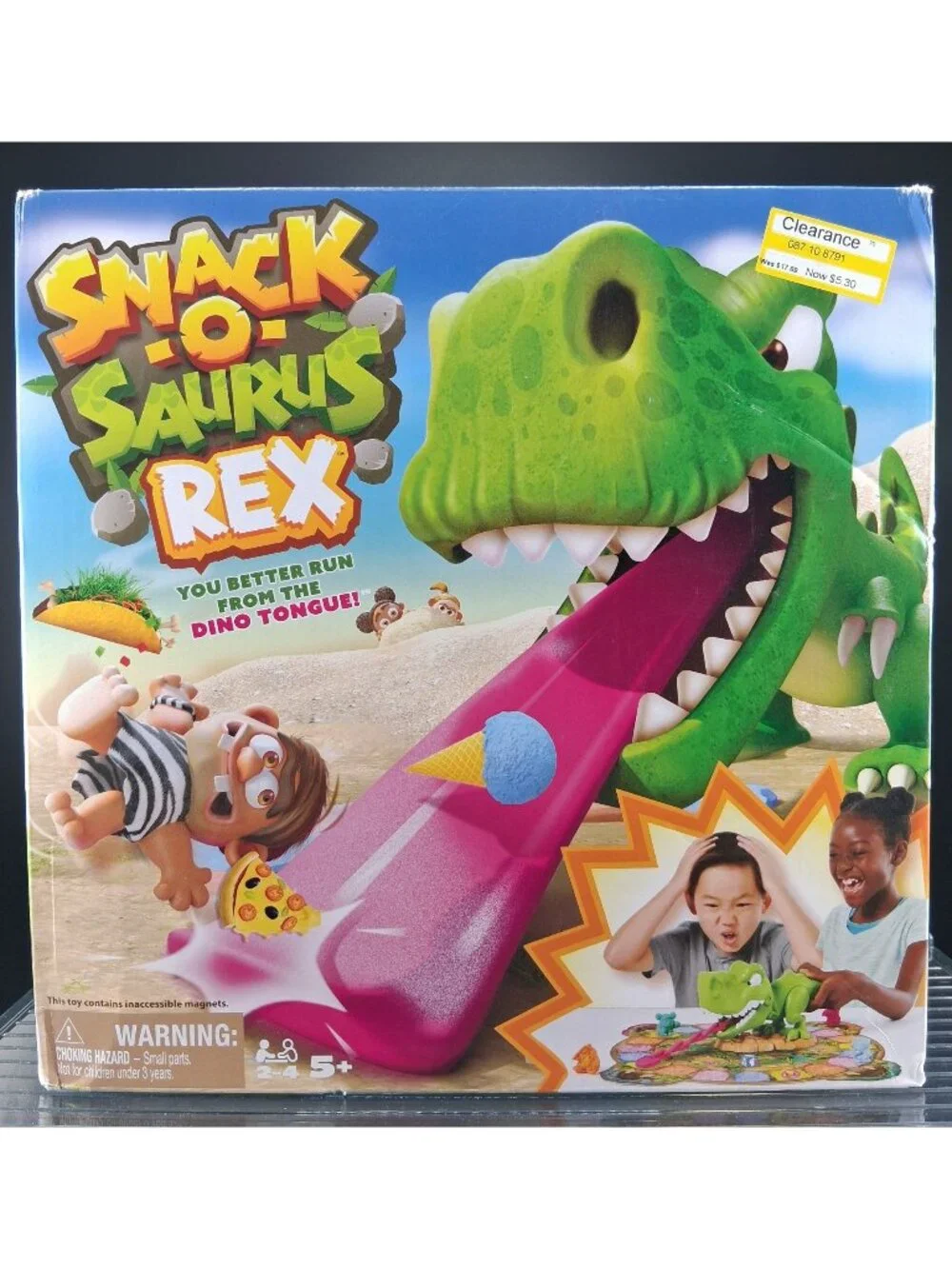 Snack-O-Saurus Rex Dinosaur-Themed Board Game For Kids 5+
